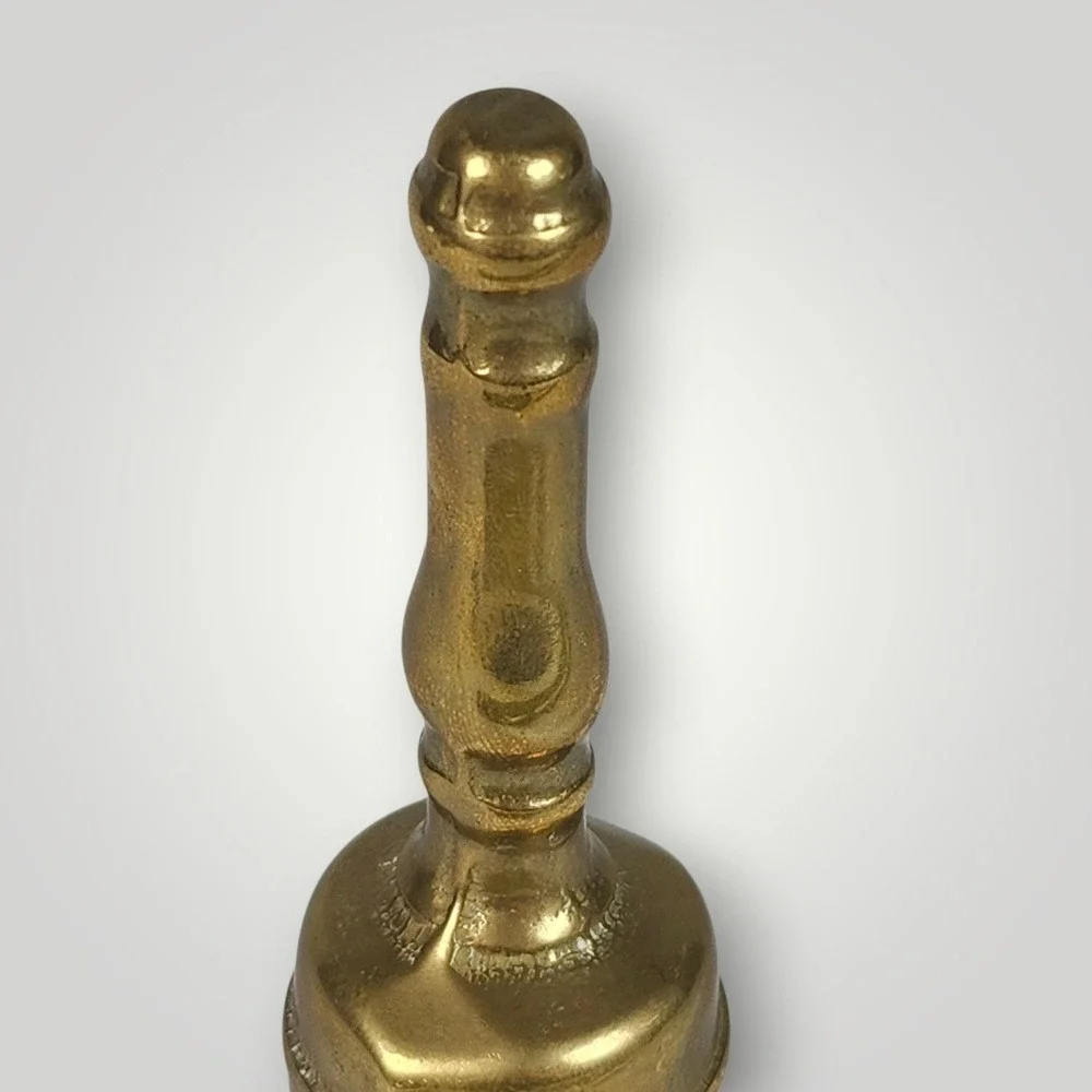 Brass Hand Bell Gold Vintage Style Service Dinner Bell Victorian Dark Academia